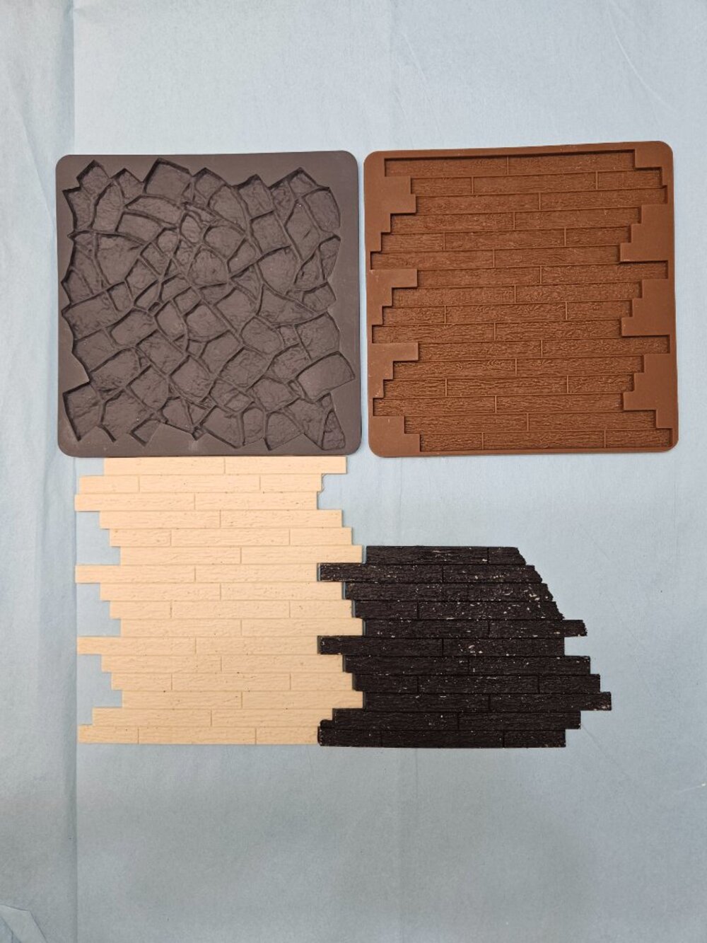 1 Stones wall and 1 Brick wall mold